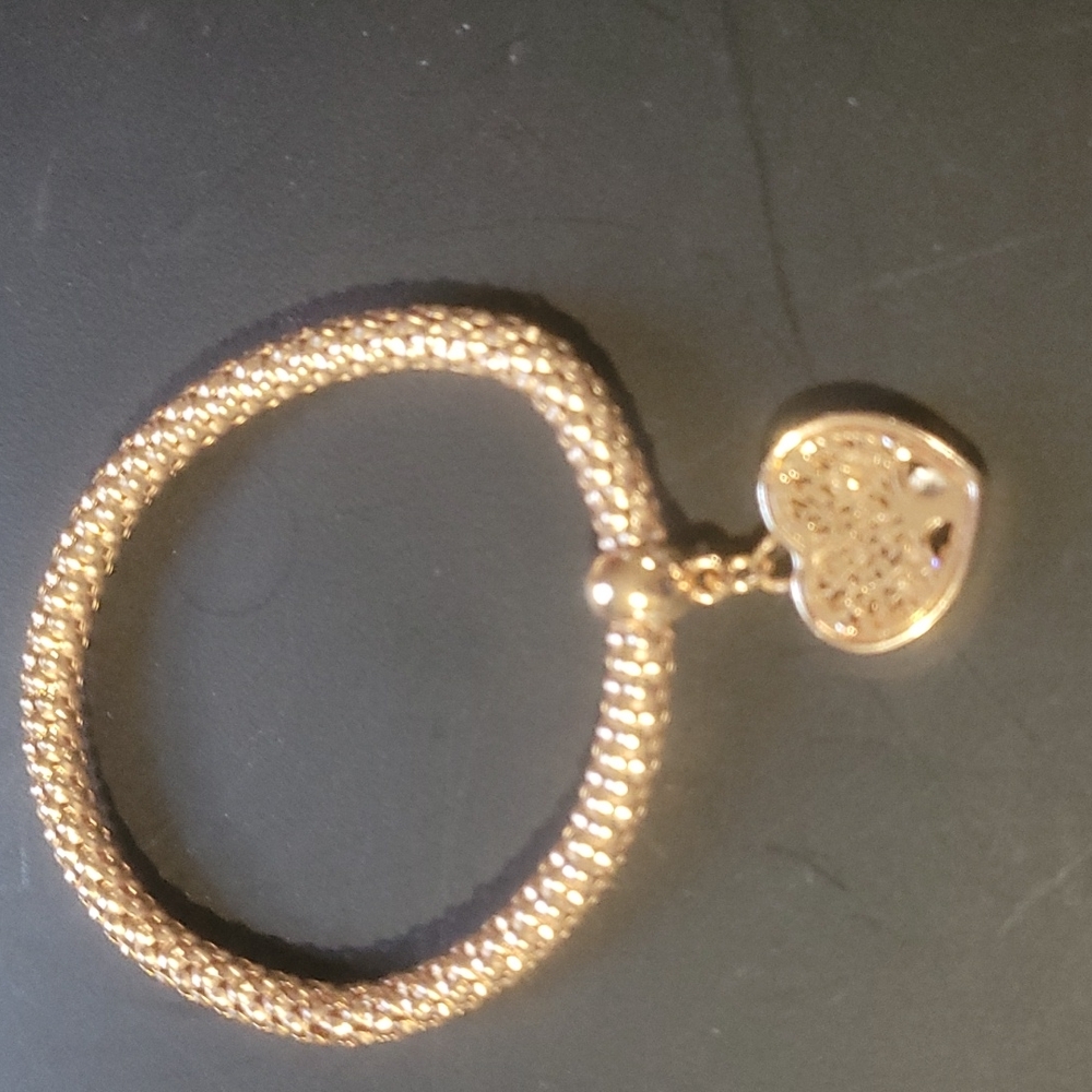 Stretchy alloy tree gem bracelet